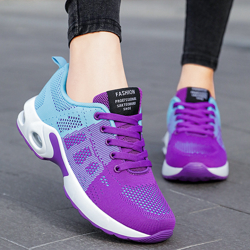 Lace-up Cushioned Sneakers For Women