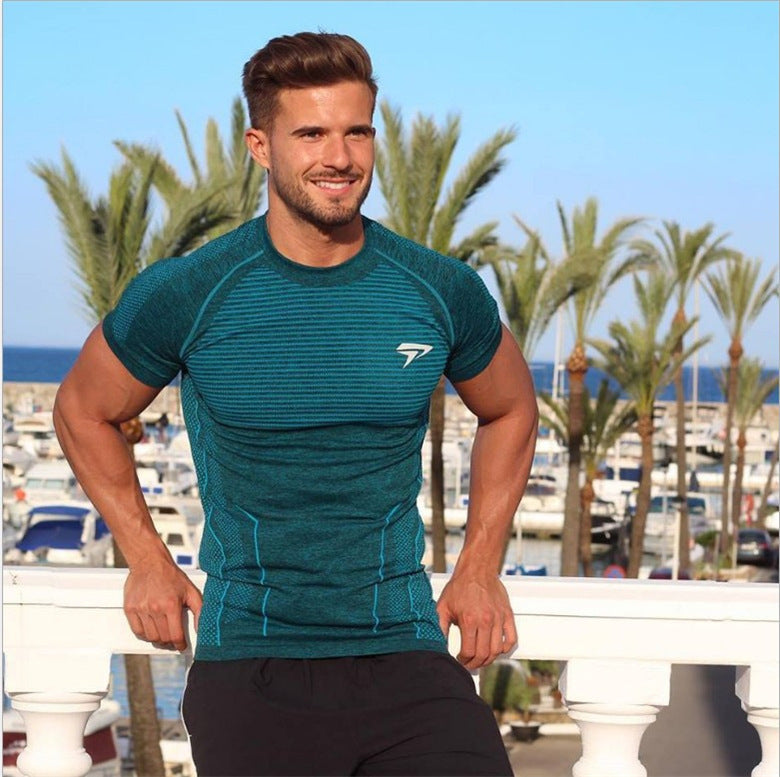 Muscle new men's cotton sports T-shirt