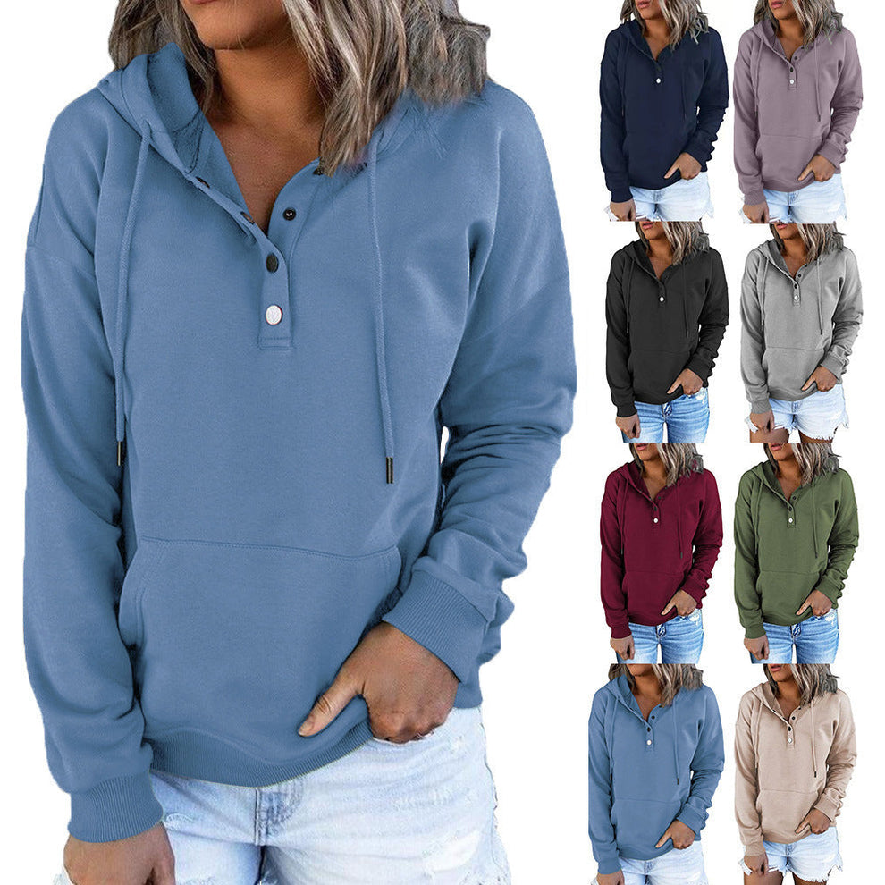 Long-sleeved Hooded Sweatshirt With Pockets