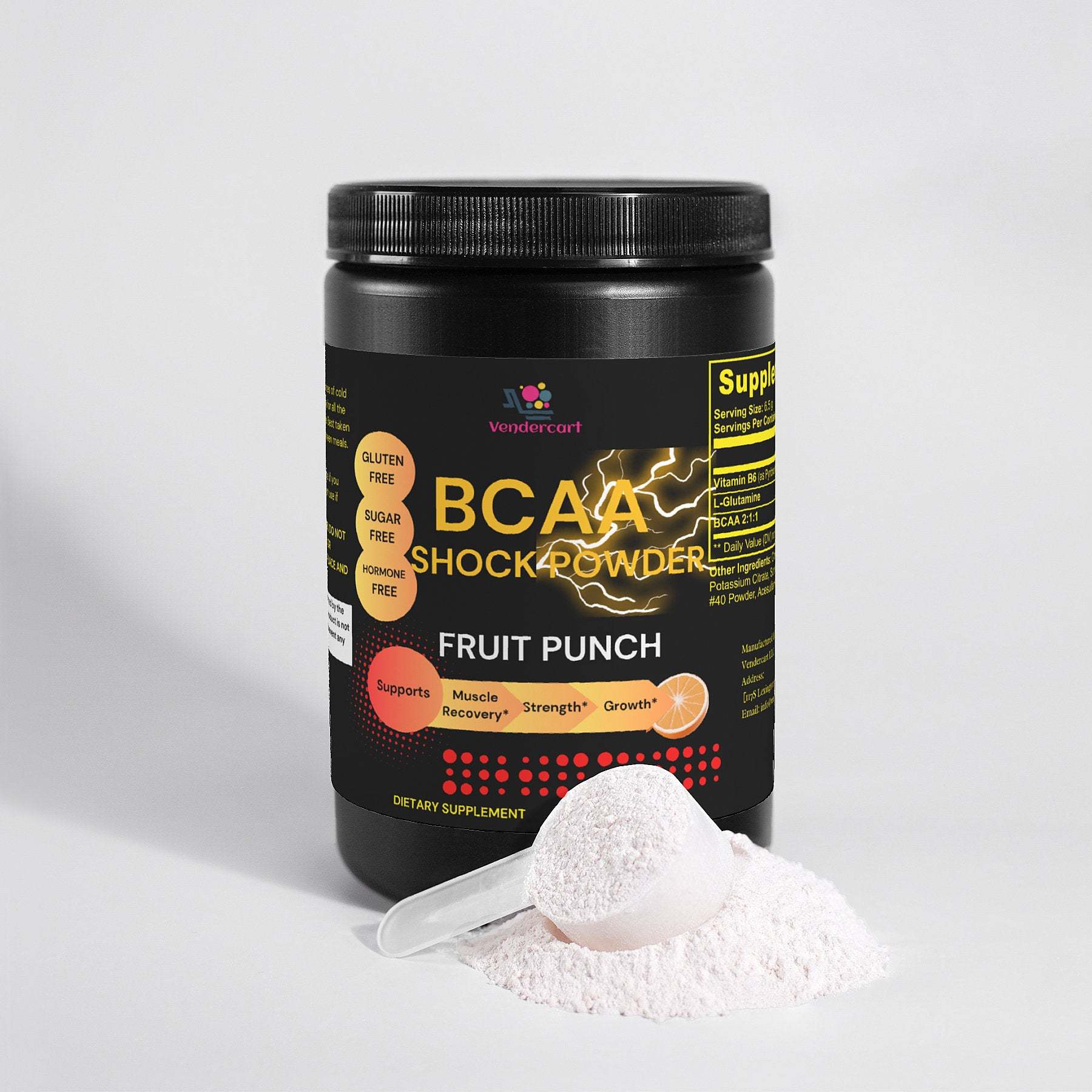 BCAA Shock Powder Fuel Muscle Growth, Enhance Recovery Boost Performance