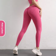 High Waist Hip Lift Yoga Pants With Pockets Women's