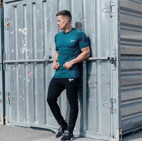 Muscle new men's cotton sports T-shirt