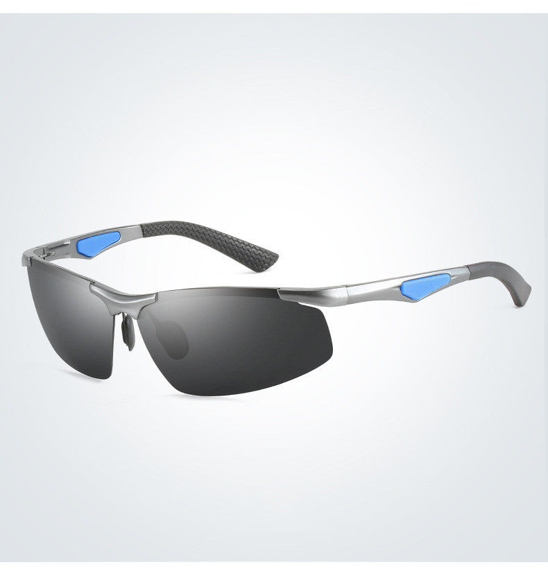 Men's Aluminum Magnesium Alloy Polarized Sunglasses Sport Style Glasses Windproof Mirror