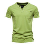Sports T-shirt Slim Fit Cotton Pocket Men's T-shirt