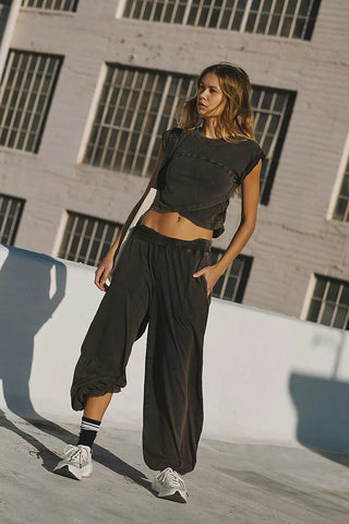 Ladies Two-piece Set Solid Color Casual Suit Short Sleeveless