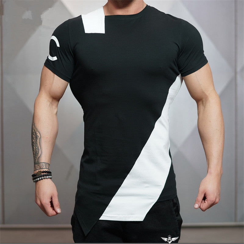 Muscle Slim Fit Men's Sports T-shirt Short Sleeve