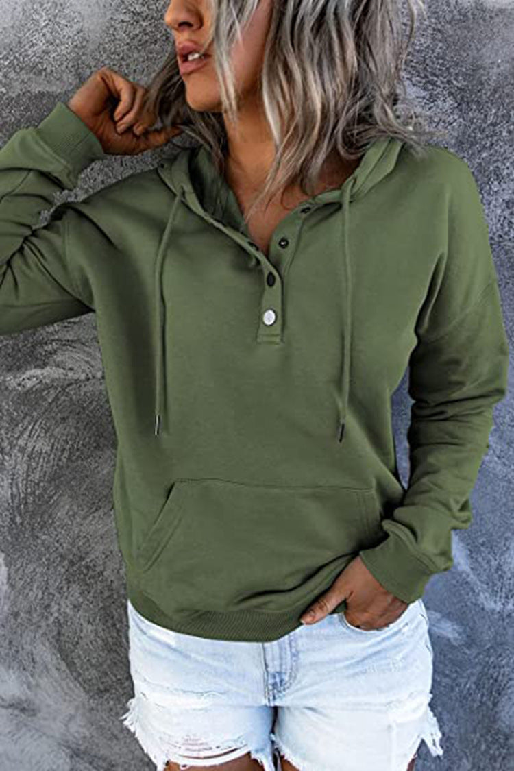 Long-sleeved Hooded Sweatshirt With Pockets