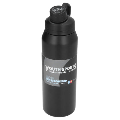 Metal Water Bottle 1000ml 304 Stainless Steel Thermal Insulation Portable Insulated Water BottleBlack