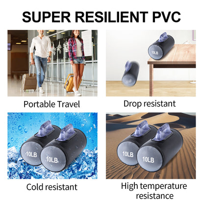 2X10lb Water Dumbbell Pairs Free Weights Adjustable Portable Travel Fitness Home Gym Sports Yoga Exercise Training Set