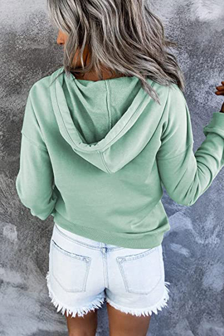 Long-sleeved Hooded Sweatshirt With Pockets