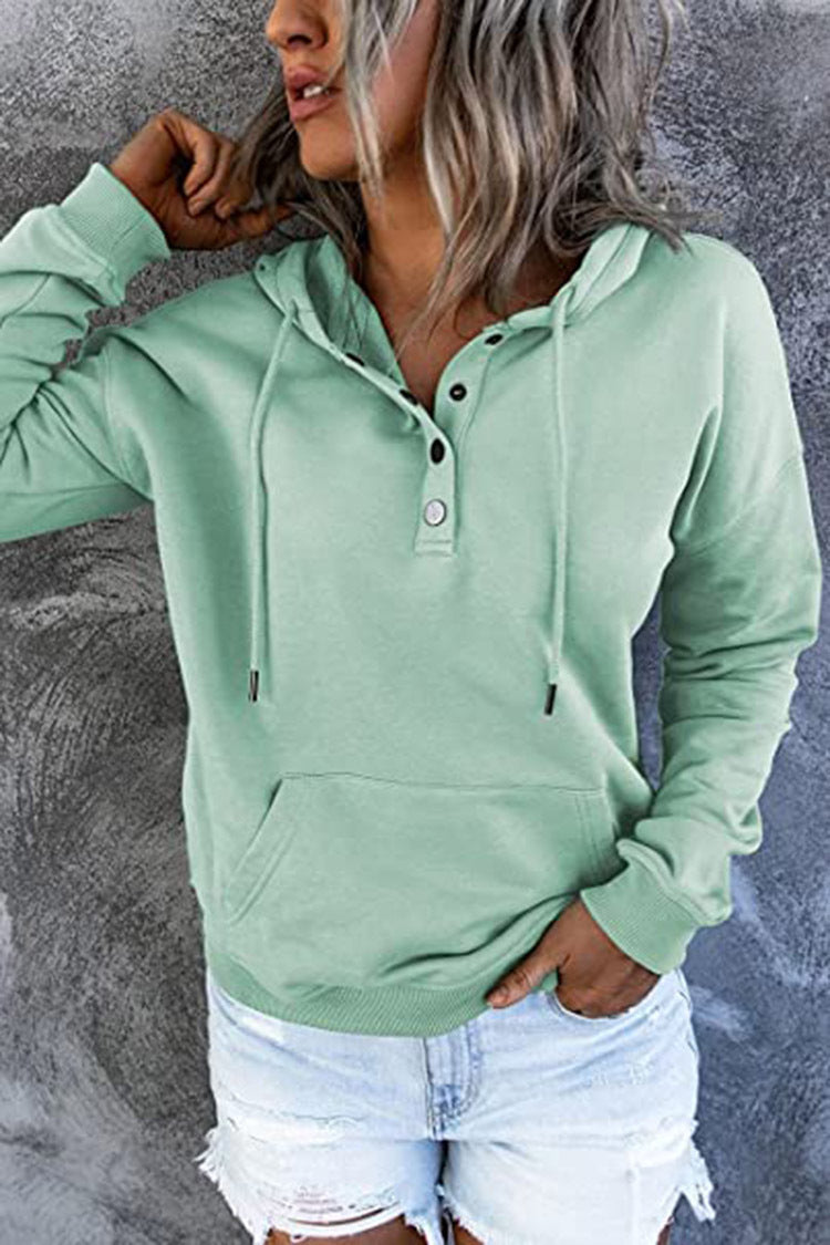 Long-sleeved Hooded Sweatshirt With Pockets