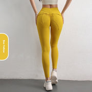 High Waist Hip Lift Yoga Pants With Pockets Women's