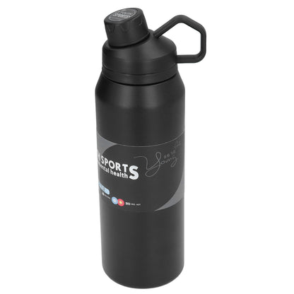 Metal Water Bottle 1000ml 304 Stainless Steel Thermal Insulation Portable Insulated Water BottleBlack