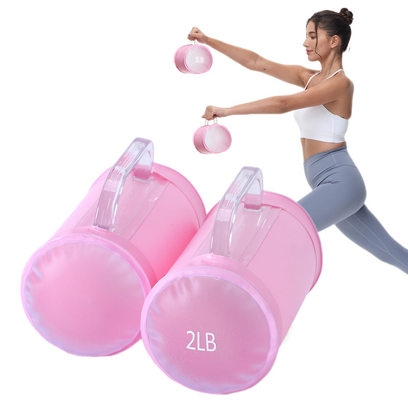 2x2lbs Water Dumbbell Pairs Portable Free Weights Adjustable Yoga Exercise Fitness Women Dumbbell Travel  Training Set