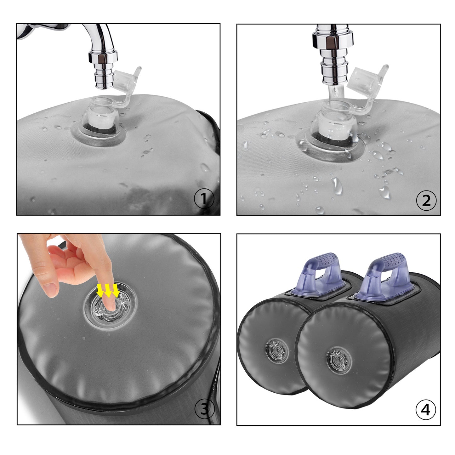 2X10lb Water Dumbbell Pairs Free Weights Adjustable Portable Travel Fitness Home Gym Sports Yoga Exercise Training Set