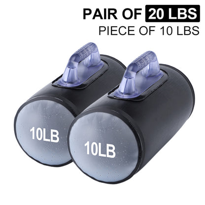 2X10lb Water Dumbbell Pairs Free Weights Adjustable Portable Travel Fitness Home Gym Sports Yoga Exercise Training Set