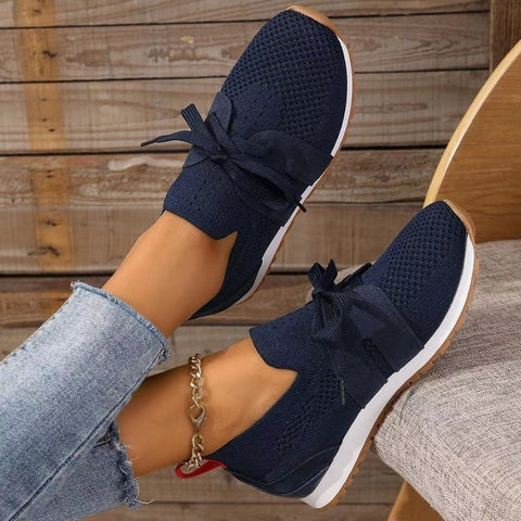New Lace Up Mesh Flats Shoes For Women