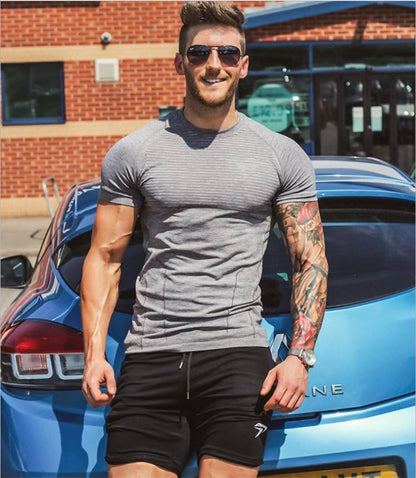 Muscle new men's cotton sports T-shirt