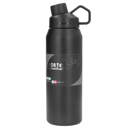 Metal Water Bottle 1000ml 304 Stainless Steel Thermal Insulation Portable Insulated Water BottleBlack