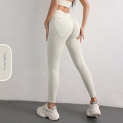 High Waist Hip Lift Yoga Pants With Pockets Women's
