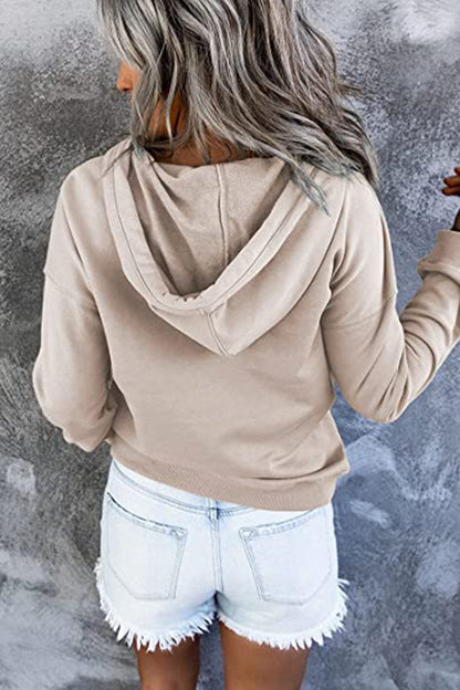 Long-sleeved Hooded Sweatshirt With Pockets