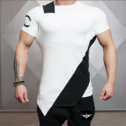 Muscle Slim Fit Men's Sports T-shirt Short Sleeve