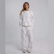 Hoodie Maple Leaf Print Sweatshirt Suit Sports Hoodie Sportswear