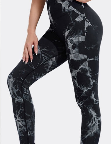 Seamless Tie Dye Leggings Women Yoga Pants Push Up Sport Fitness
