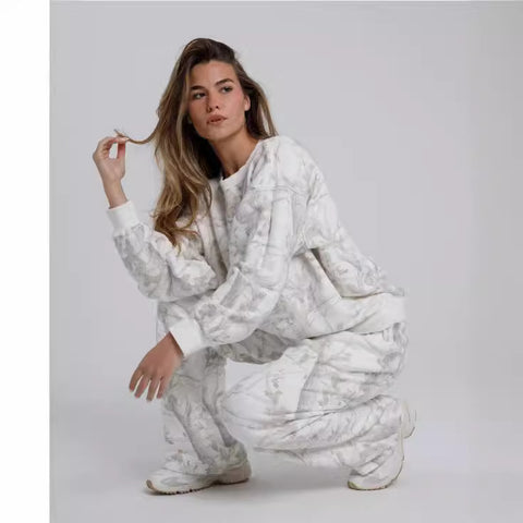 Hoodie Maple Leaf Print Sweatshirt Suit Sports Hoodie Sportswear